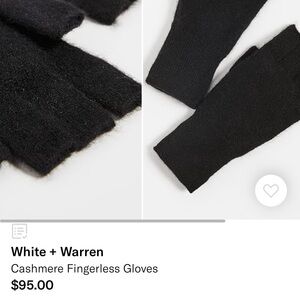 Cashmere Fingerless Gloves by White + Warren